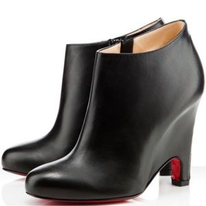 Preowned Very Well-Loved Authentic Christian Louboutin Morphing Boots Booties 37